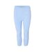 Legging ¾ Pro Femme Bleu Pâle Chiné USA-2