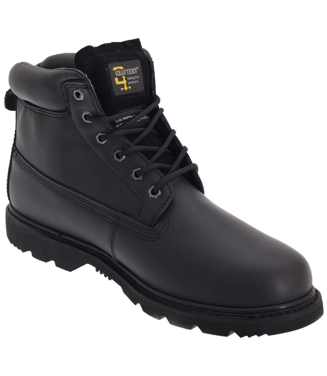 Chaussures montantes en cuir homme noir Grafters-1