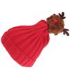 Foxbury Womens/Ladies Christmas Rudolph Knitted Hat (Red) - UTXM112