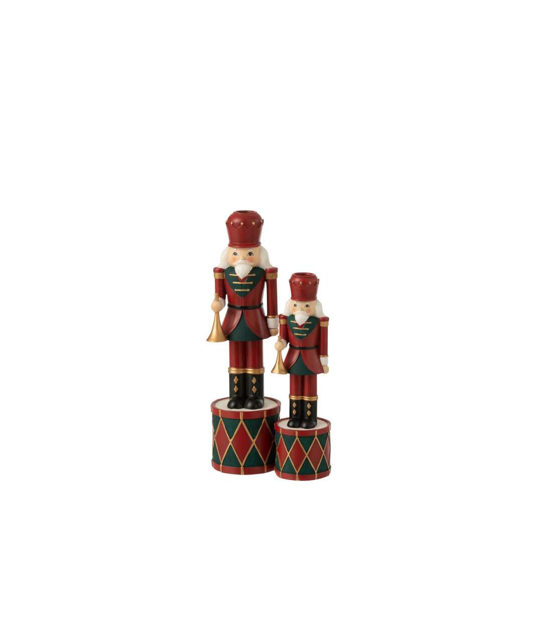 Bougeoir de Noël Casse-Noisette 32cm Rouge-4