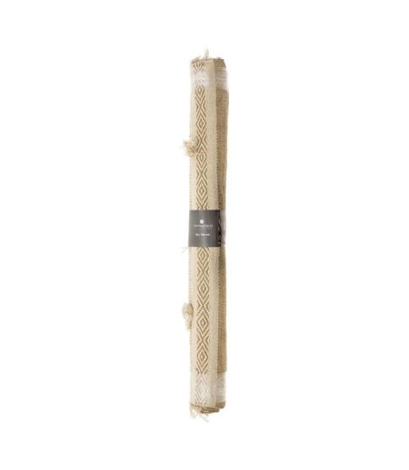 Tapis Déco en Jute 3D Pompons 90x150cm Ivoire
