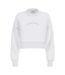 Womens/ladies Logo Crop Sweatshirt White Guess-1