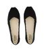 Womens/ladies Alpargata Ballet Flats Black Toms-3
