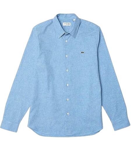 Mens Regular Long-sleeved Shirt Pastel Cornflour Blue Lacoste