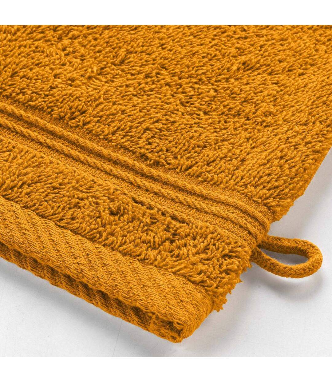 Lot de 2 Gants de Toilette Tendresse 15x21cm Jaune Curry-3