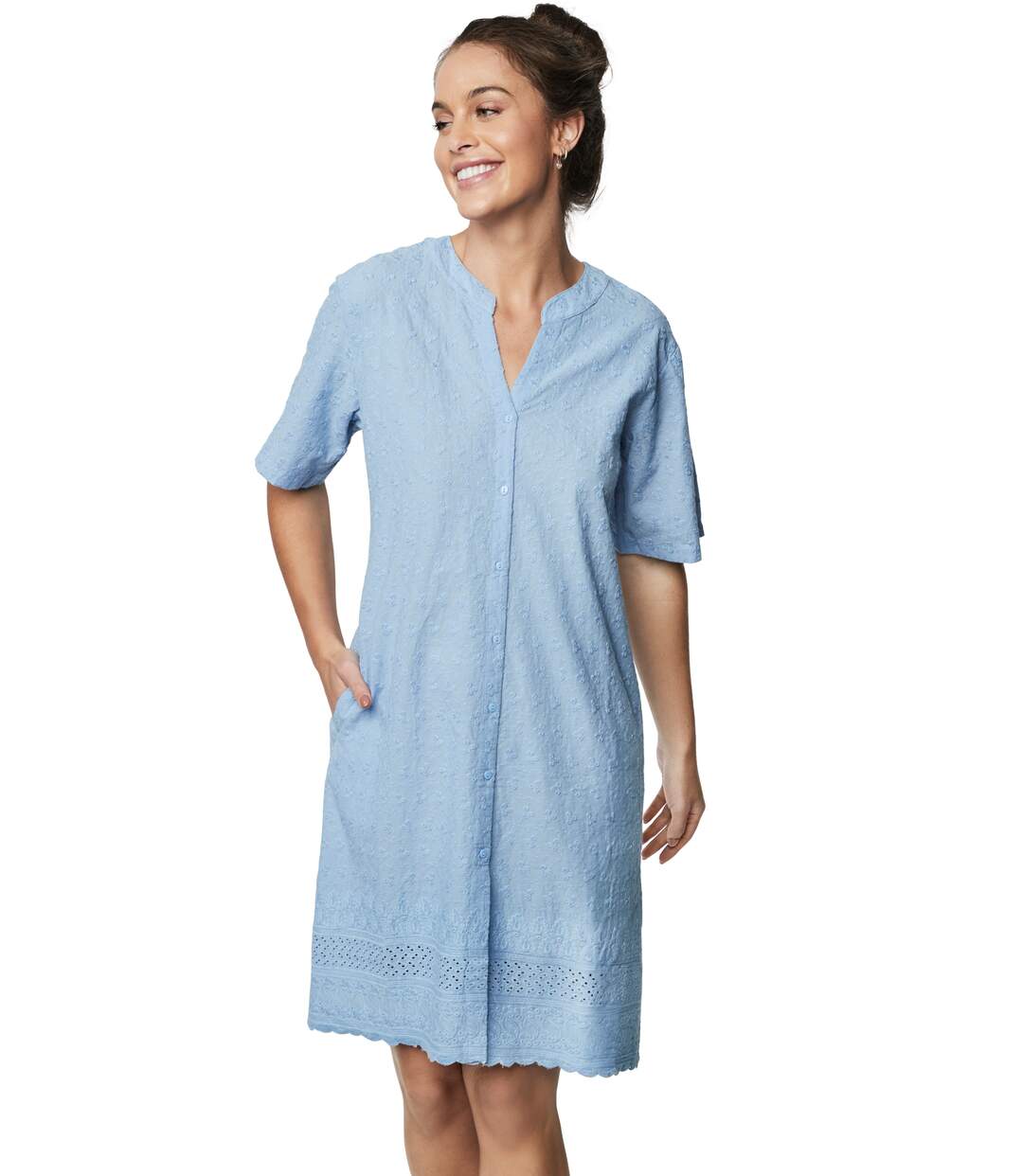 Chemise de nuit manches courtes HOMEWEAR P102 Selmark-2