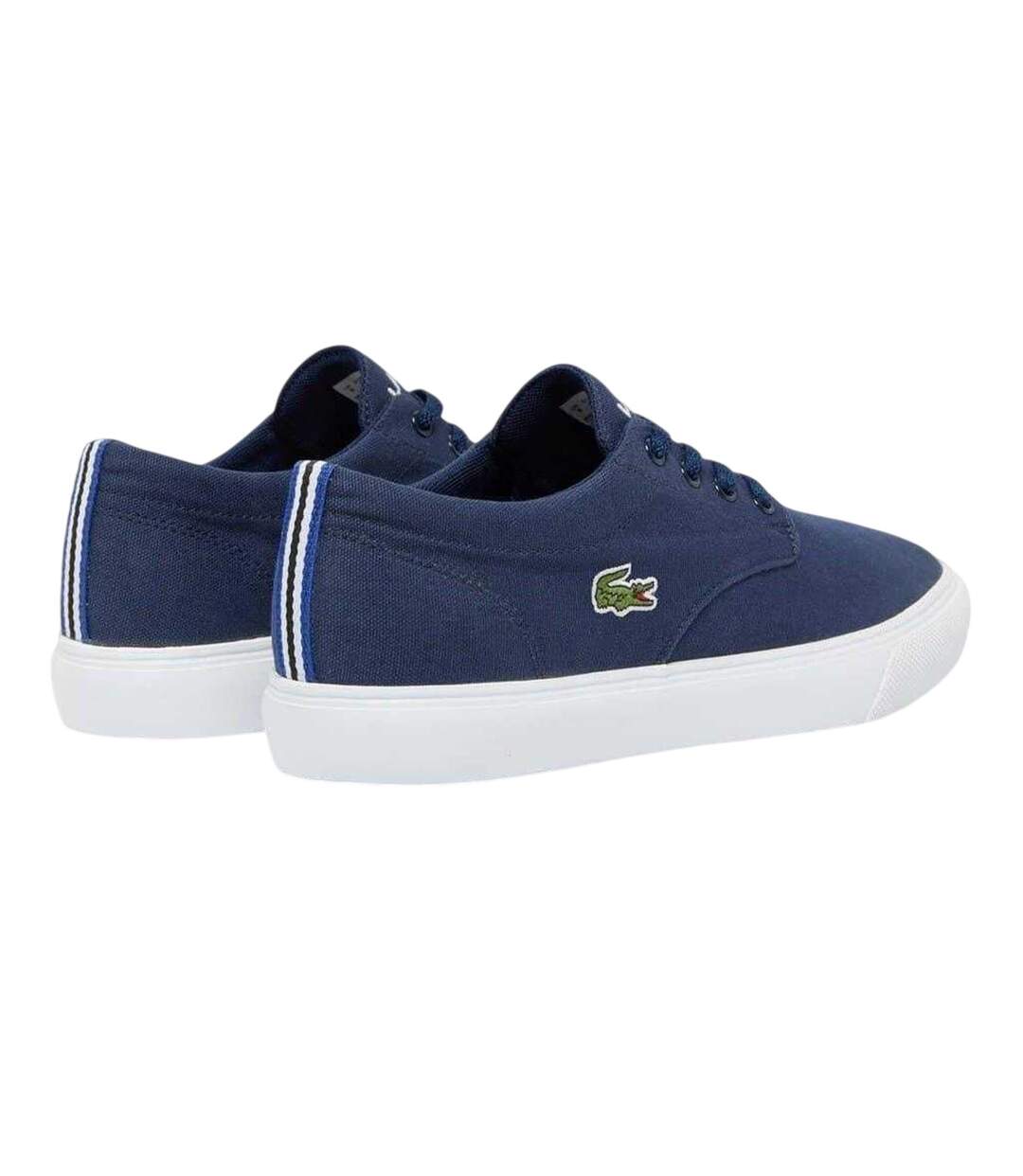 Mens Canvas Grip Flat Trainers Navy Lacoste-2