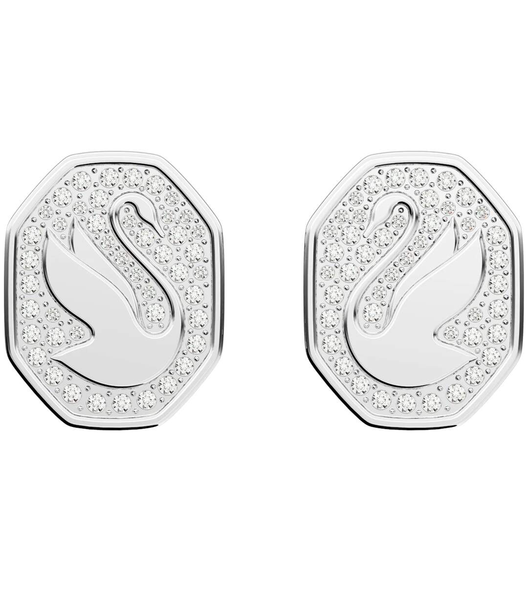 Boucles d'oreilles boutons femme cygne 5621097