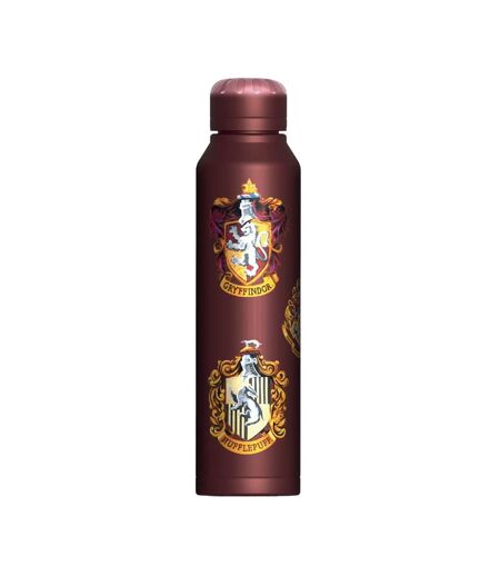 Harry Potter Crest Metal Water Bottle Set (Maroon/Gold/Silver) (One Size) - UTPM8342