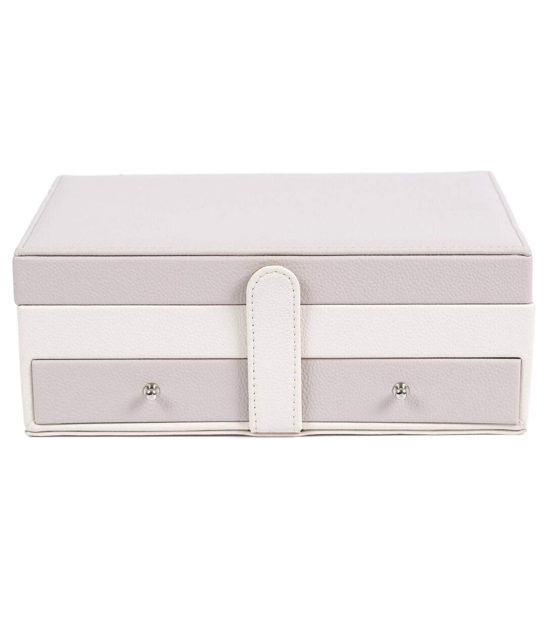 Boîte à Bijoux Design Lena 25cm Rose & Blanc-2