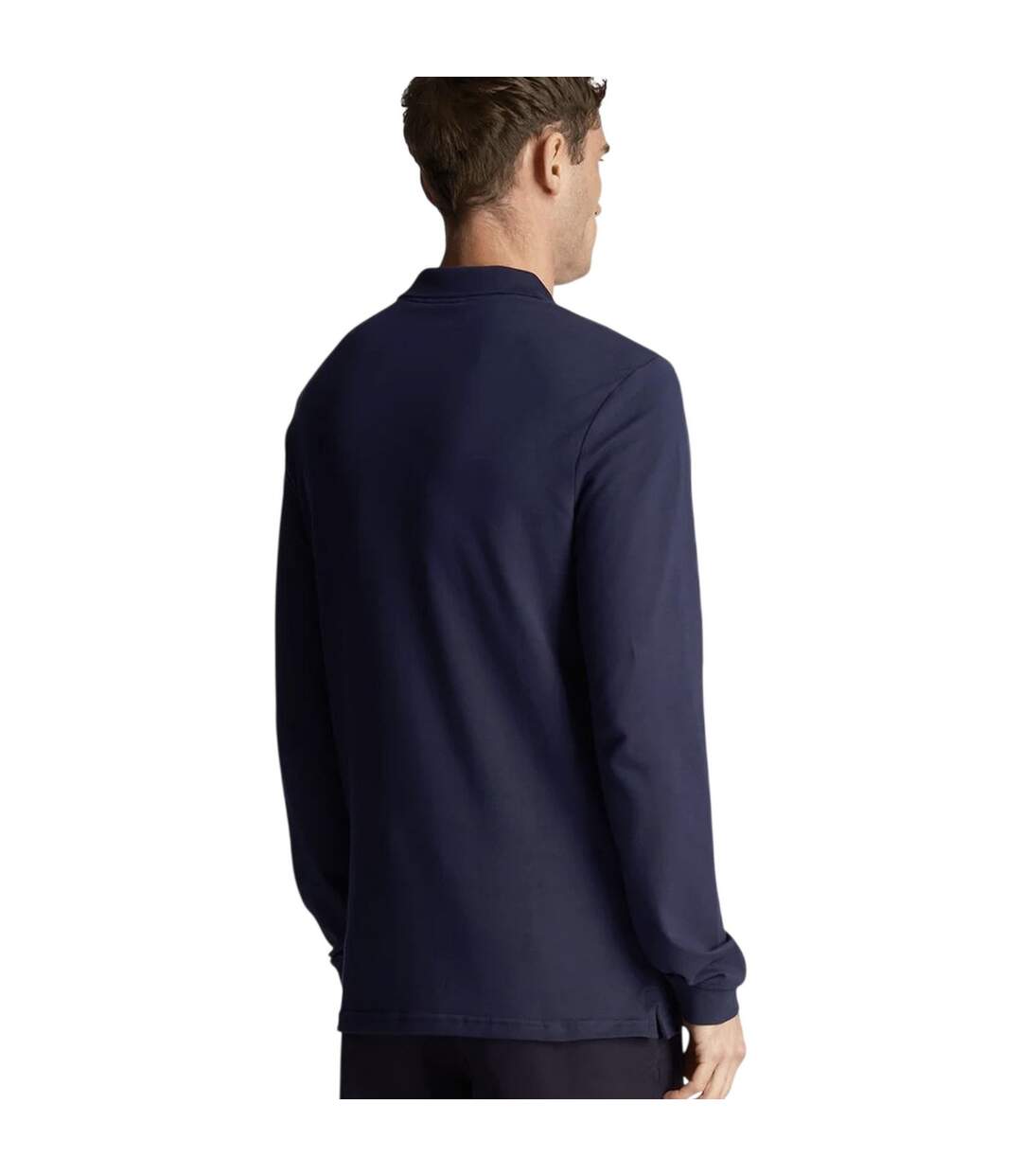 Polo Manches Longues Motif/style Logo Homme Bleu Marine Foncé Lyle & Scott-2