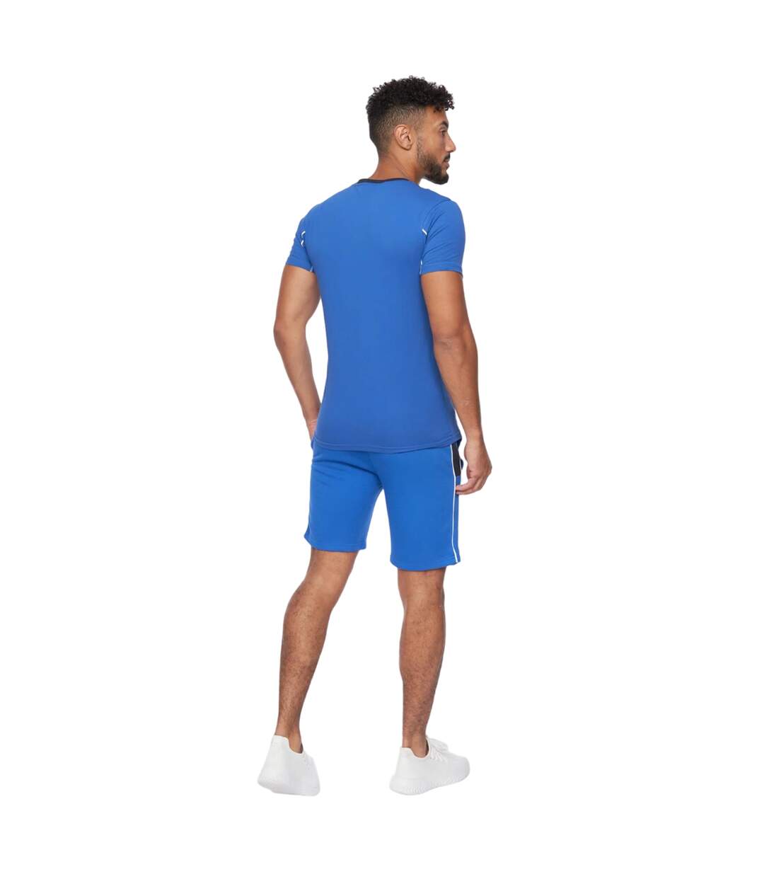 Ensemble t-shirt et short rentrays homme bleu Crosshatch-4