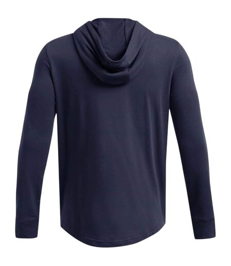 Sweat À Capuche Motif/style Graphique Rival Terry Homme Bleu Under Armour