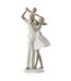Statuette Déco Couple & Enfant 39cm Blanc-1