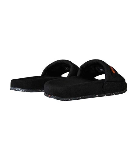 Womens/ladies Flat Slides Black Heron Preston
