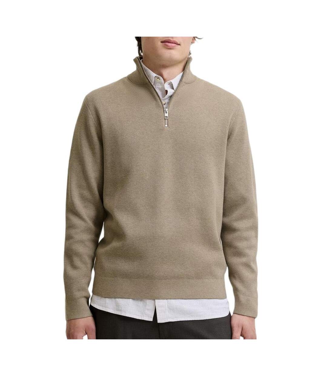Pull beige homme jack & jones milanoe-1