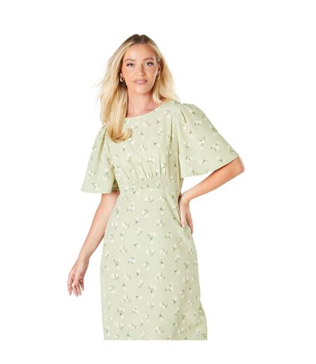 Robe mi-longue femme vert de gris Dorothy Perkins