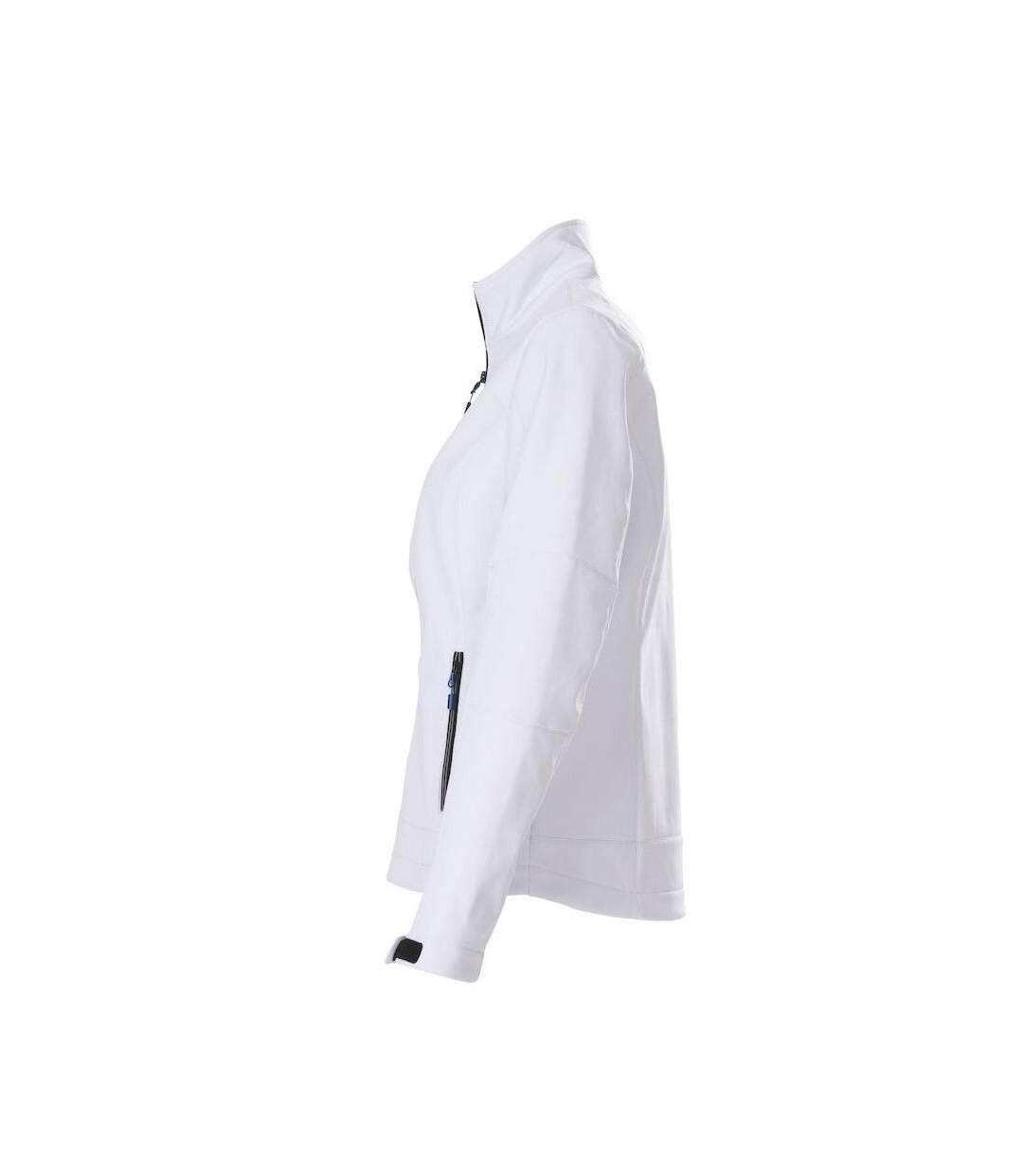 Womens/ladies Trial Soft Shell Jacket White Printer-3