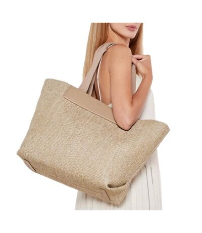 Sac cabas beige raphia femme calvin klein jeans ck raffia - taille unique