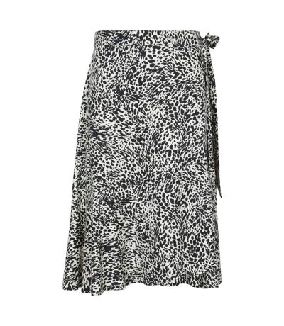 Womens/ladies papamoa animal print wrap skirt monochrome Mountain Warehouse