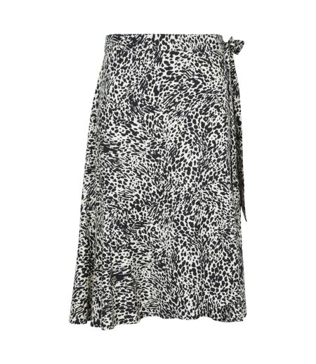 Womens/ladies papamoa animal print wrap skirt monochrome Mountain Warehouse