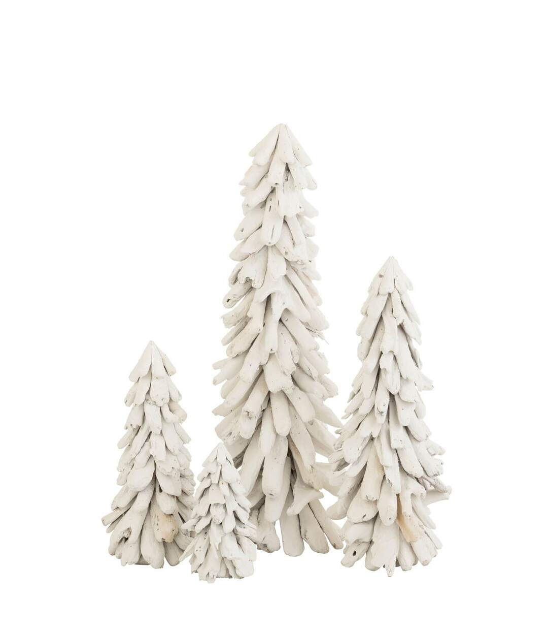 Sapin de Noël à Poser Bois Flotté 70cm Blanc-2
