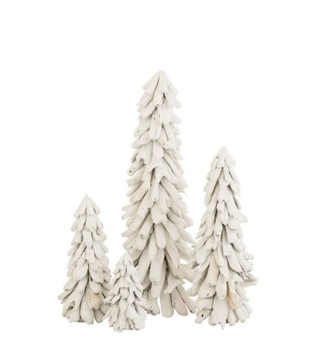 Sapin de Noël à Poser Bois Flotté 70cm Blanc
