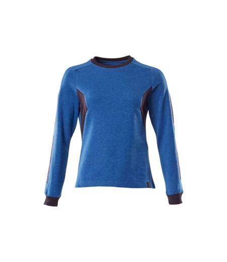 Womens/ladies Accelerate Sweatshirt Azure Blue Dark Navy Mascot