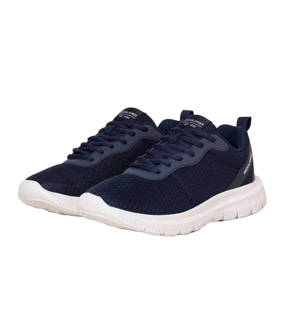 Mens Mesh Lace Up Trainers Navy Blazer Jack And Jones-4