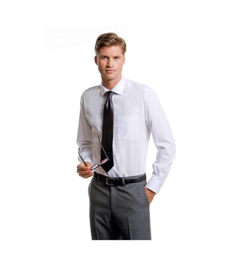 Chemise à manches longues sans repassage homme blanc Kustom Kit