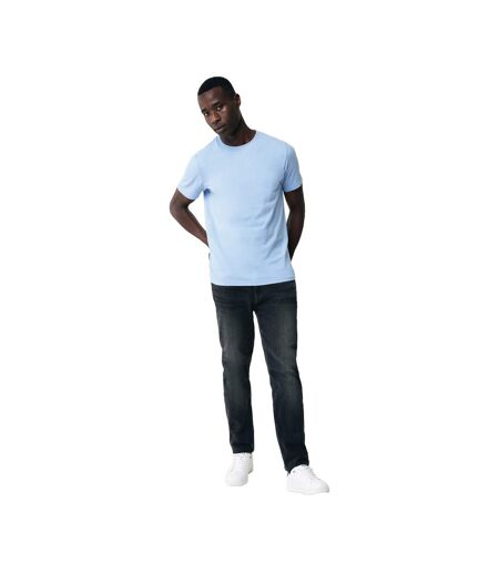 Unisex adult brett recycled cotton t-shirt sky blue Iqoniq