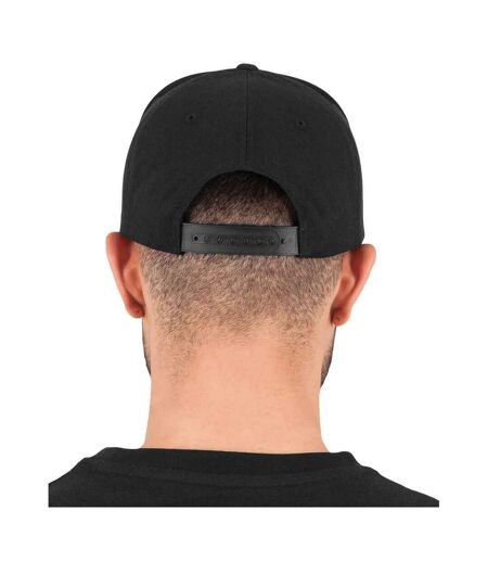 Unisex adult yupoong 5 panel snapback baseball cap black Flexfit