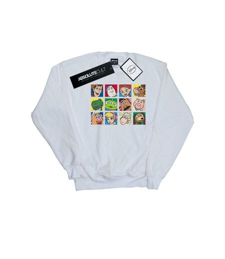 Disney Sweat-shirt à carreaux à l'effigie des personnages de Toy Story - Femmes/Ladies (Blanc) - UTBI41955