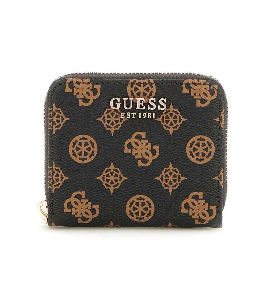 Portefeuille marron femme guess laurel slg small-1