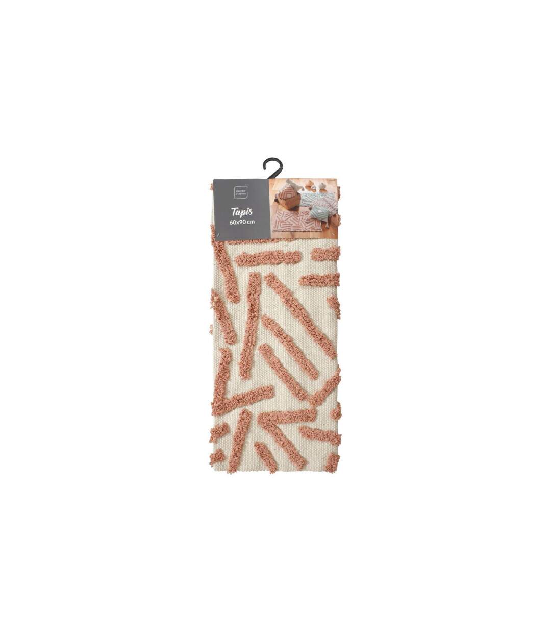 Tapis Déco Tufté Athena 60x90cm Rose-5