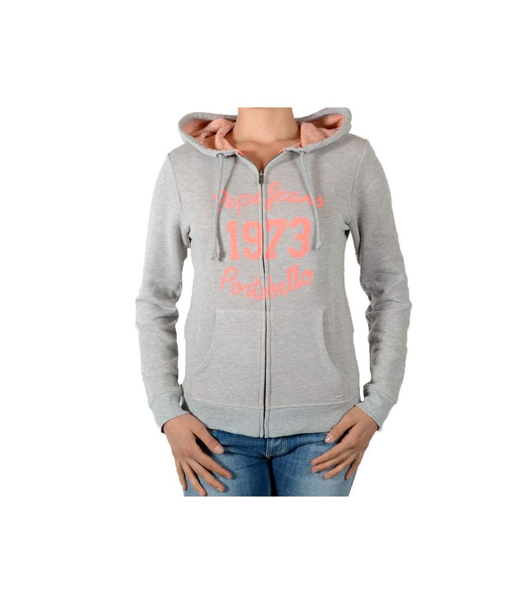 Sweat Pepe Jeans Yerra PL580218 Gris Acid Orange 112-1