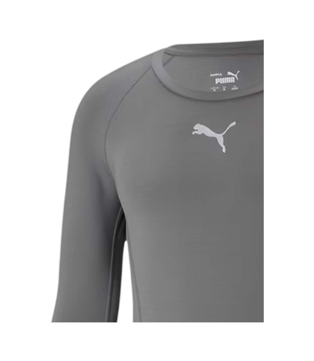 Mens Liga Long-sleeved T-shirt Smoked Pearl Puma-2