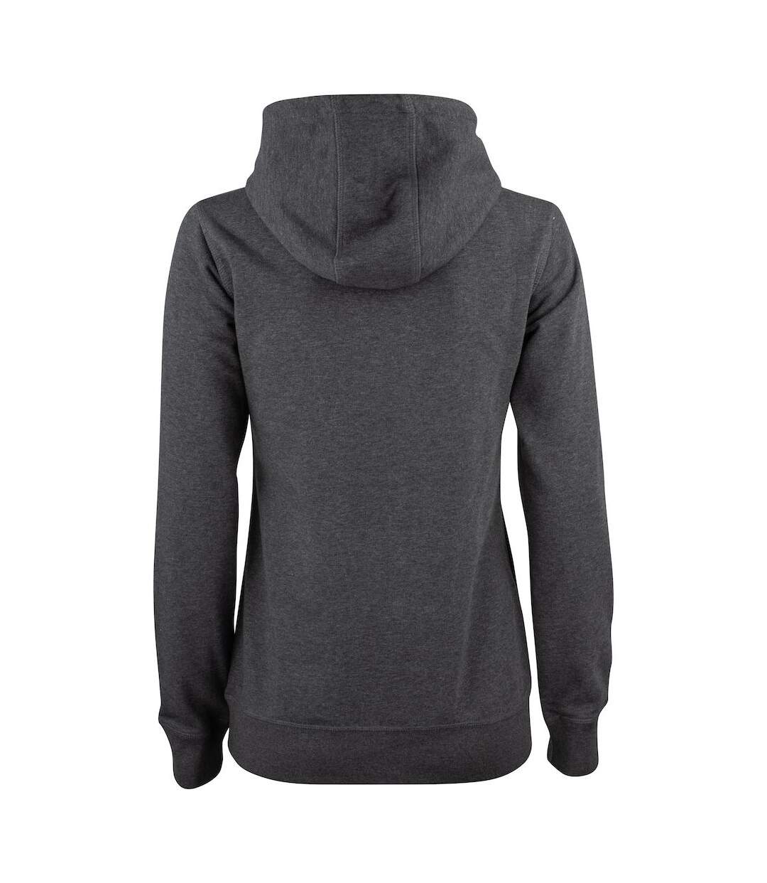 Sweat à capuche premium femme anthracite chiné Clique