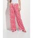 Pantalon large avec motif léopard fluo-1