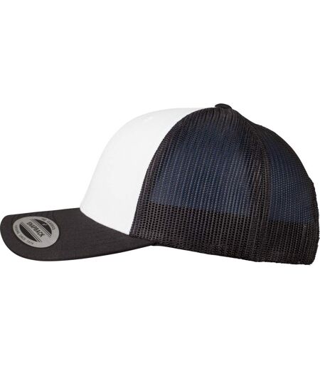 Casquette Trucker The Classic Retro Blanc Noir Yupoong
