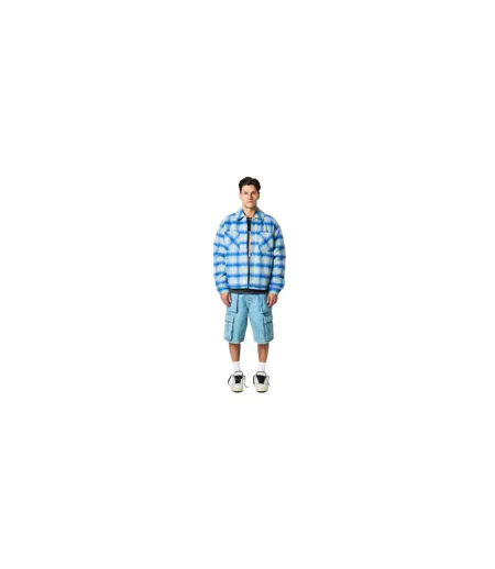 Surchemise Motif/style Texturé Homme Bleu Électrique Represent