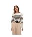 Pull Motif/style À Rayures Saba Femme Beige Pâle Noir Vero Moda-2
