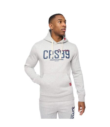 Sweat à capuche ellsworth homme gris chiné Crosshatch