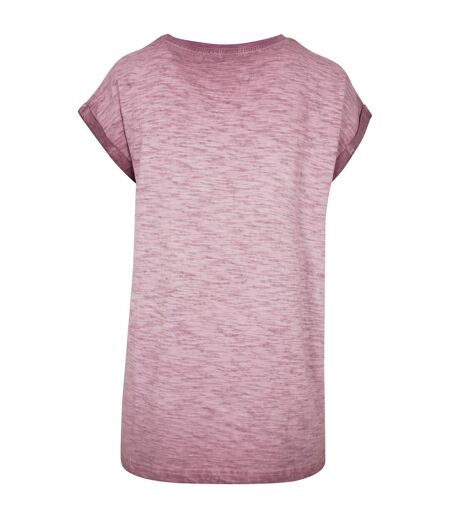 T-shirt Motif/style Teinture Par Pulvérisation Femme Bordeaux Build Your Brand