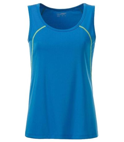 Débardeur running respirant - Femme - JN493 - bleu vif