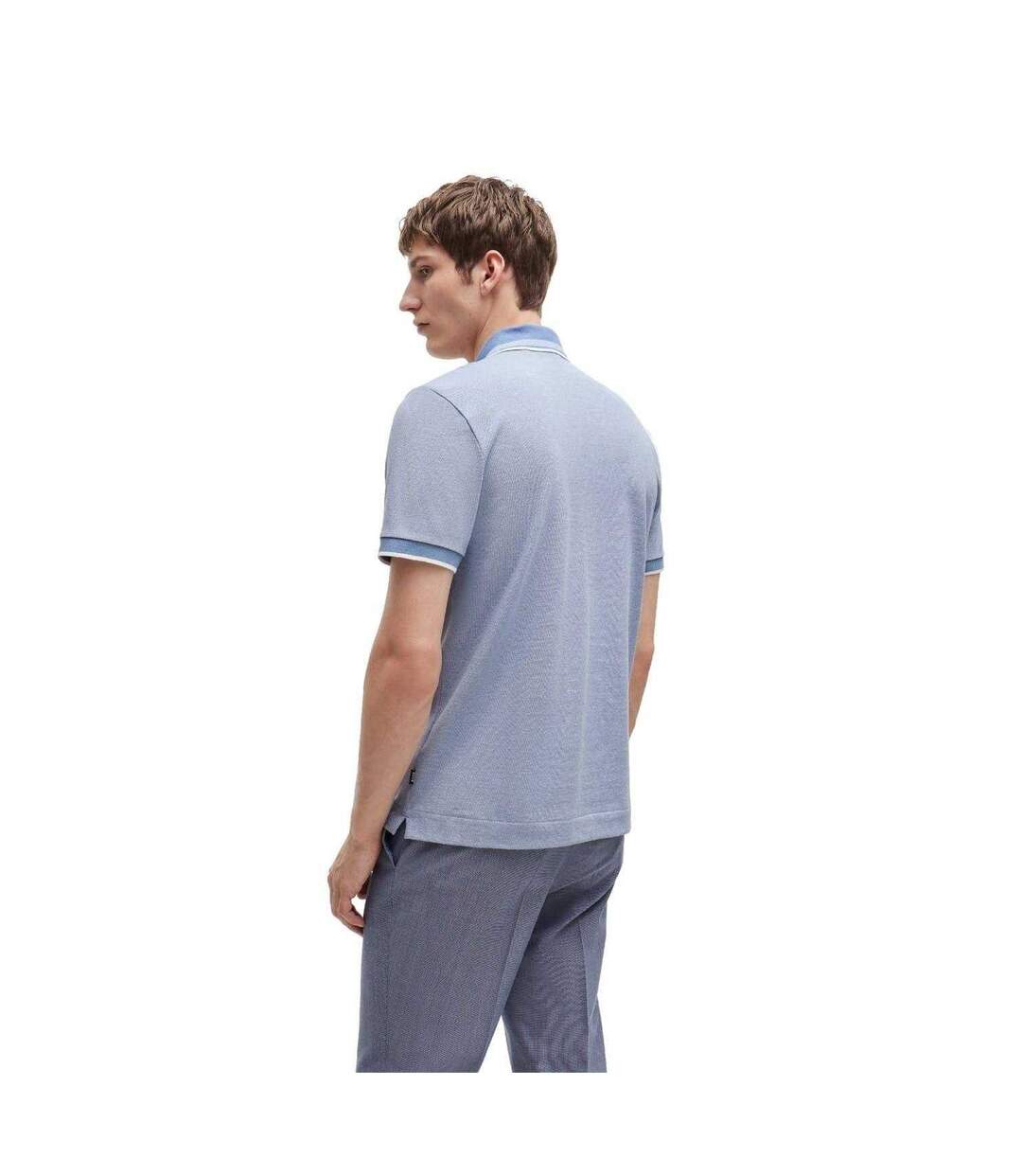 Mens Polo Shirt Blue Boss-2