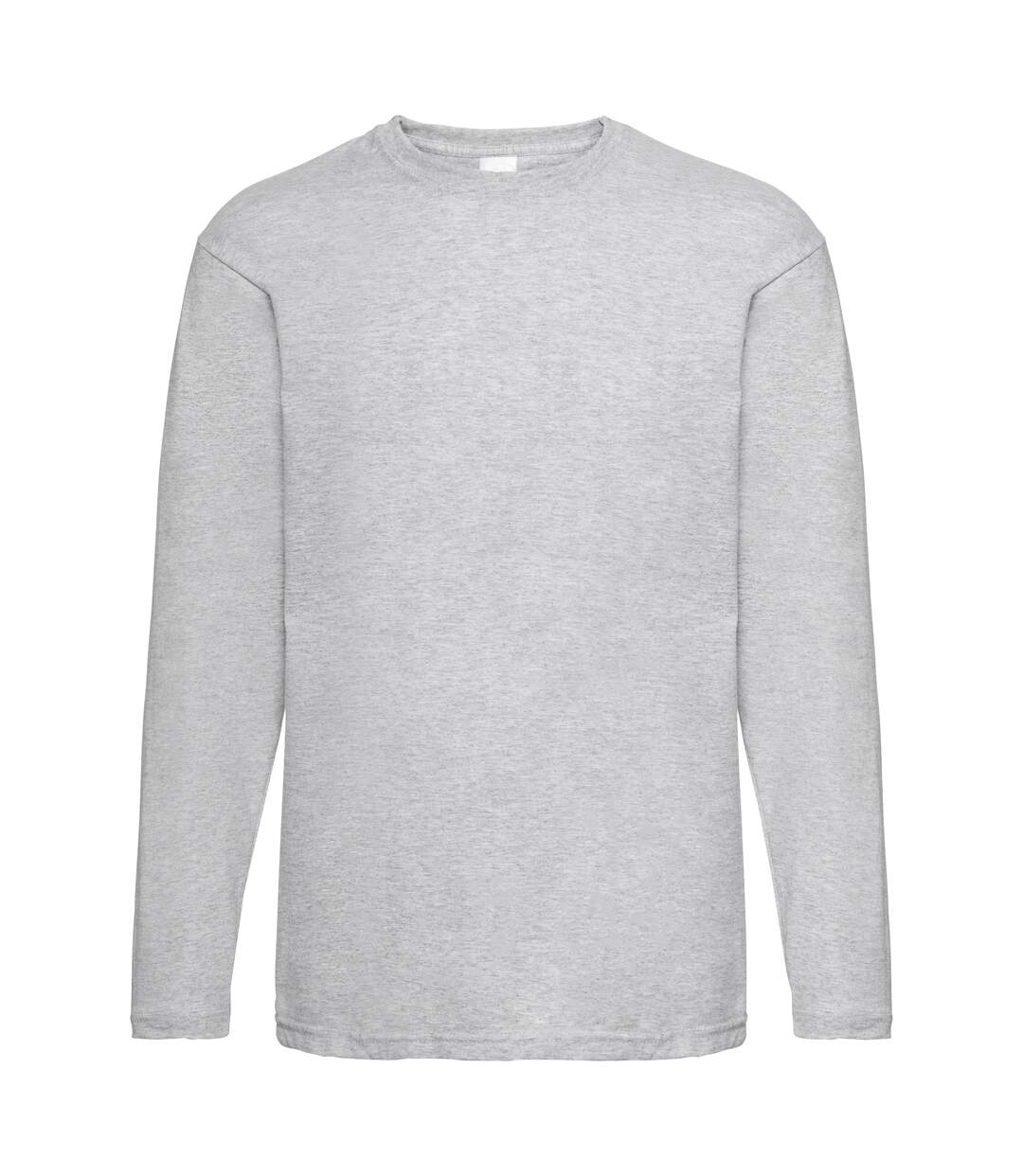 Mens Value Long Sleeve Casual T-Shirt (Grey Marl) - UTBC3902-1