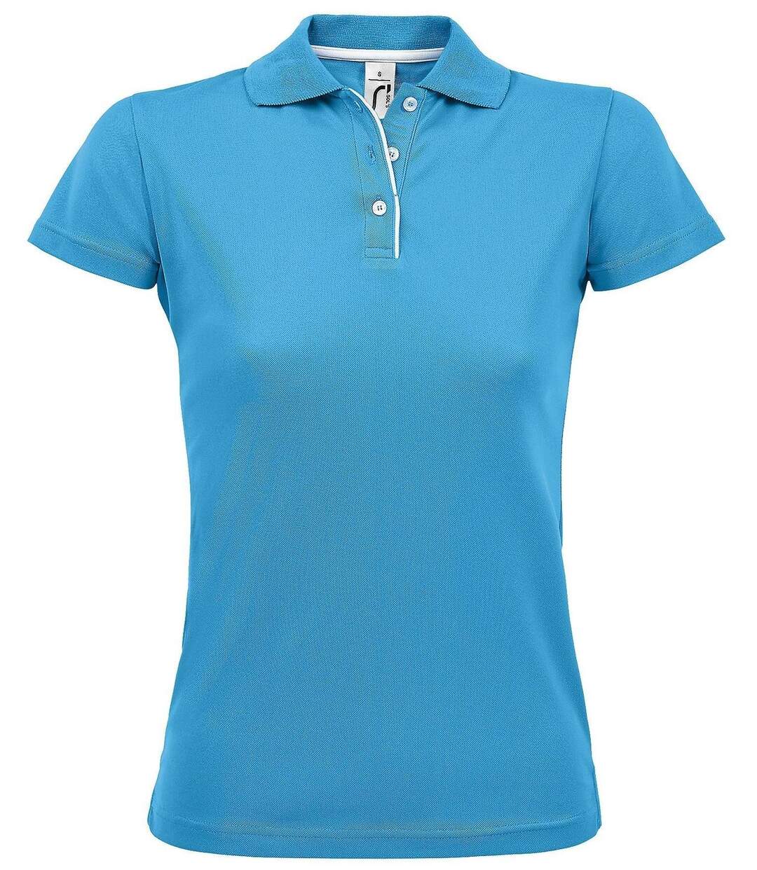 Polo sport performer - Femme - 01179 - bleu aqua