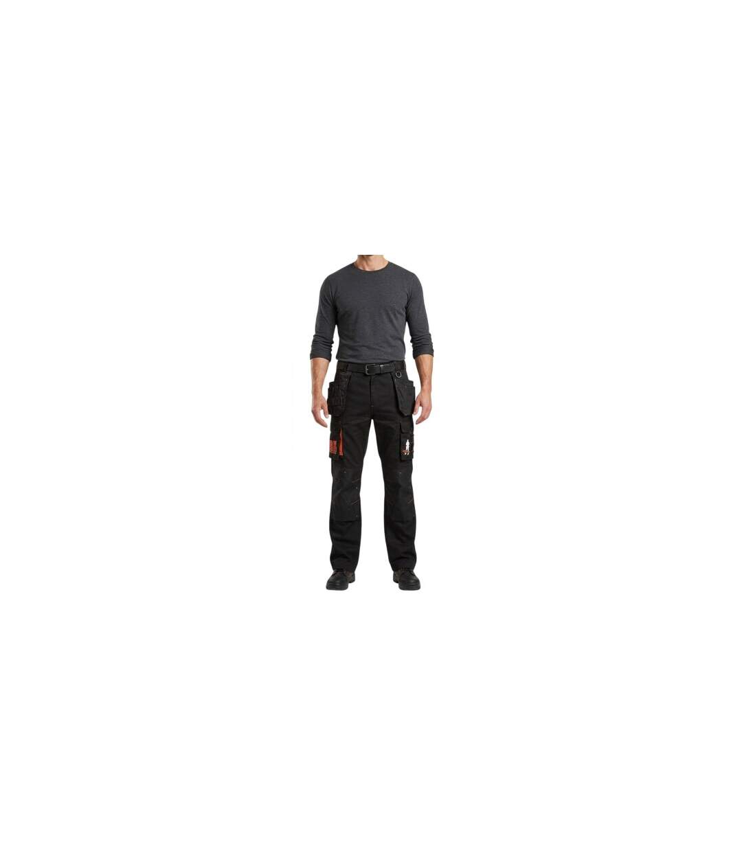 Mens Work Cargo Trousers Black Band Of Builders-1