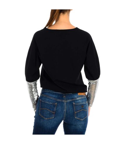 Women's long sleeve round neck sweater 6Z2M7Y2JB7Z